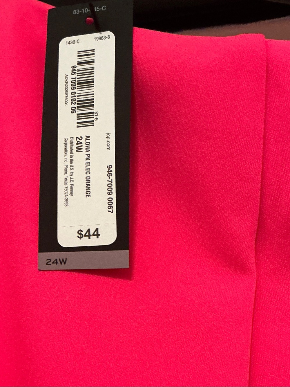 Worthington Hot Pink and Orange Colorblock Pencil Skirt 24w - Picture 2 of 3